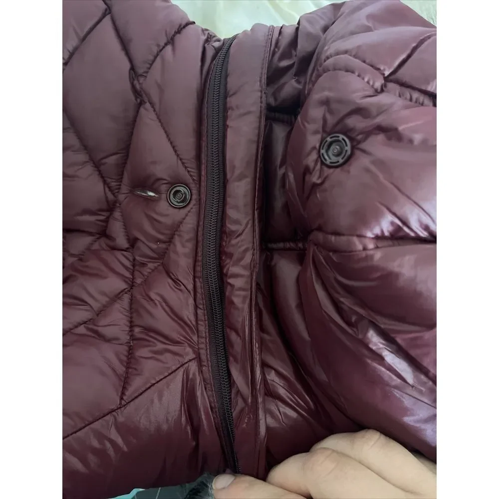PAJAR PUP Insulated Puffer Jacket Dogs Removable‎ Hood Nylon Coat Maroon Large